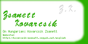 zsanett kovarcsik business card